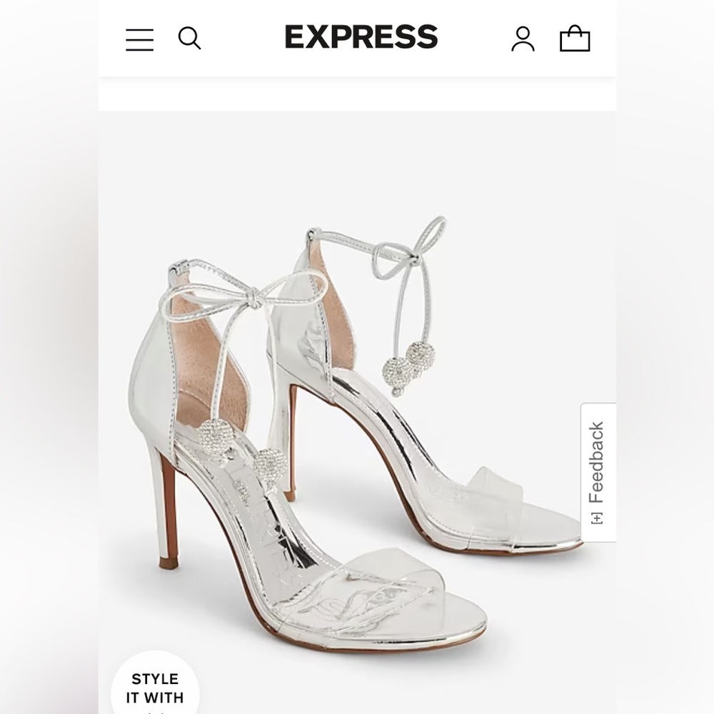 Silver accented heels. Never worn